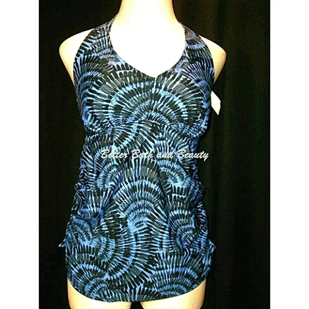 MEDIUM Liz Lange Target‎ Maternity Halter Tankini Swim Pregnancy Top NWOT